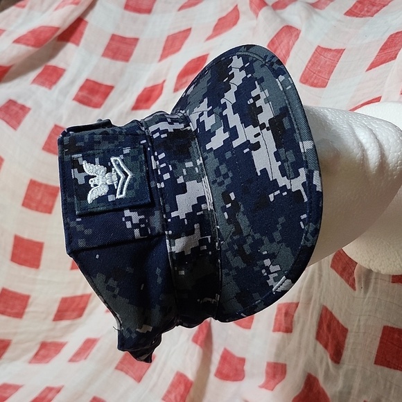 Authentic US Navy Working Utility Cap - Digital Camouflage, Size 6 7/8 - Picture 2 of 4